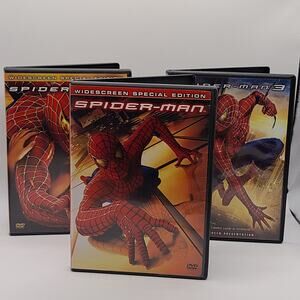 Spider Man 1,2,3 DVDs